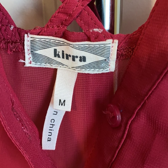 Kirra Lattice Back Sleeveless Button Down - Picture 5 of 5
